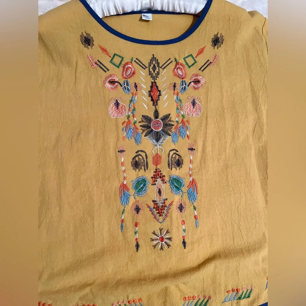 NWOT BOHO “JOHNNY WAS”VIBES SPRING EMBROIDERED BLOUSE - Picture 9 of 10